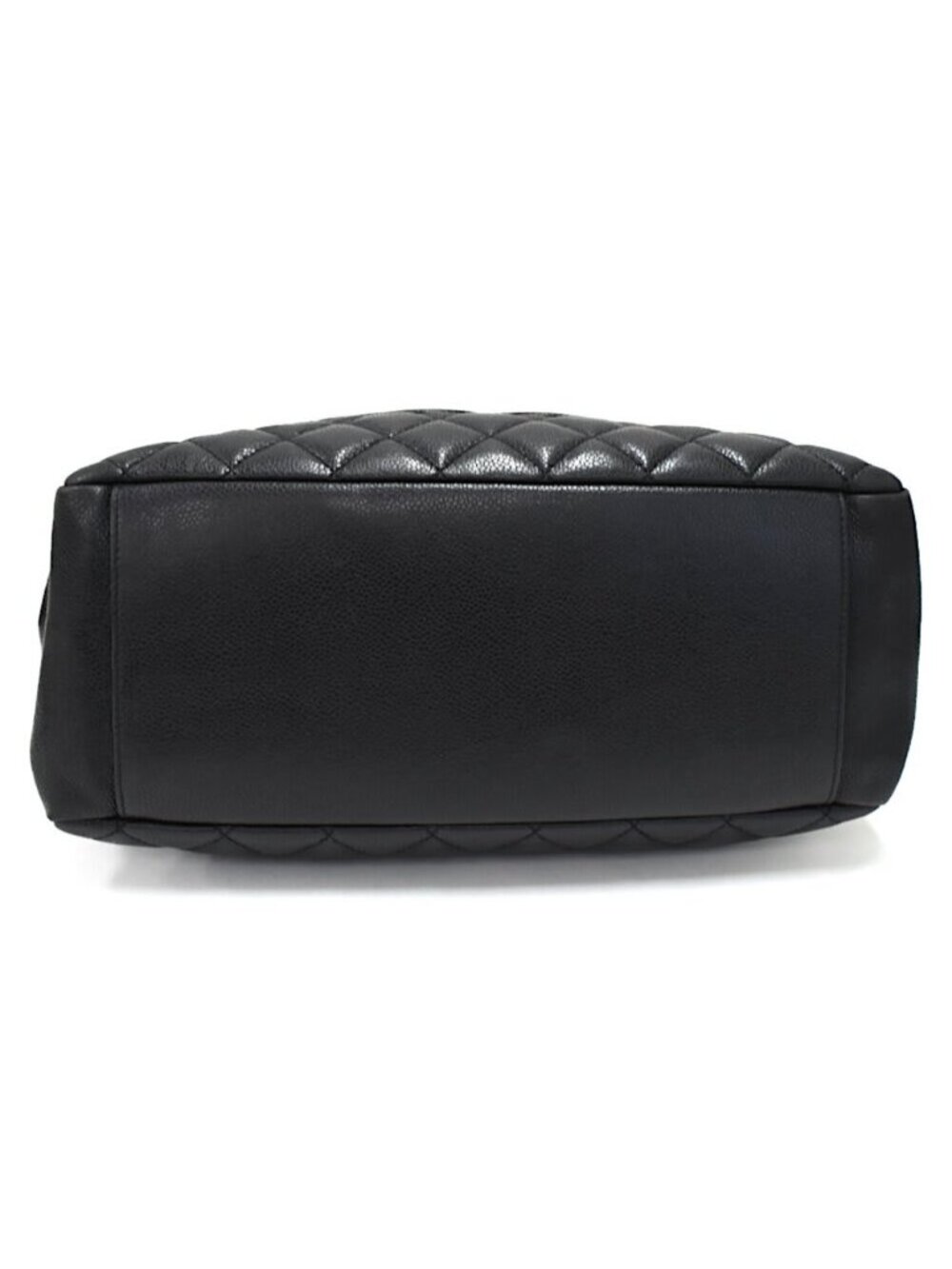 Chanel Gst Caviar Grand Shopping Tote Quilted Shoulder Bag Black Chain - Picture 6 of 10